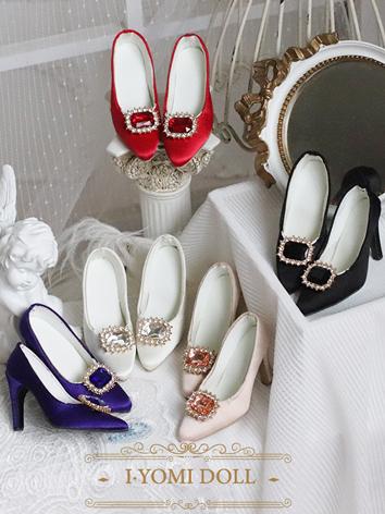 BJD Girl Shoes Black/White/Pink/Purple/Champagne Highheels for SD size Ball-jointed Doll