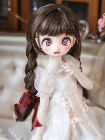 BJD Wig Girl Dark Brown Long Braids Hair for YOSD/MSD/SD Size Ball-jointed Doll