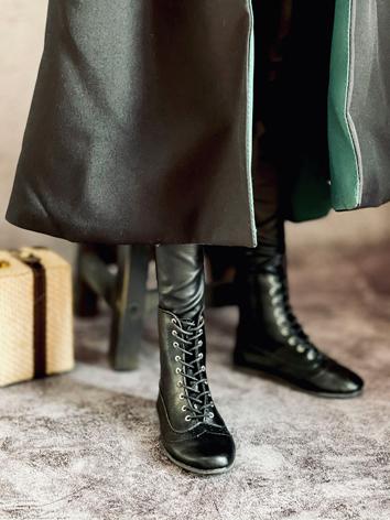 BJD Shoes Male/Boy Black Leather Boots for YOSD/MSD/SD/70CM Size Ball-jointed Doll