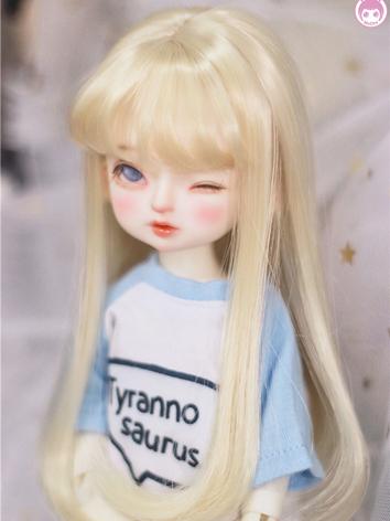 BJD Girl Wig Light Gold Lon...