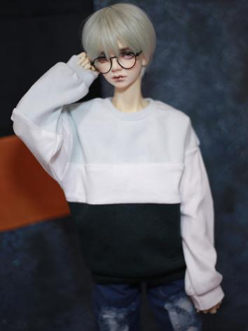 BJD Clothes Hoodie Blue&Whi...