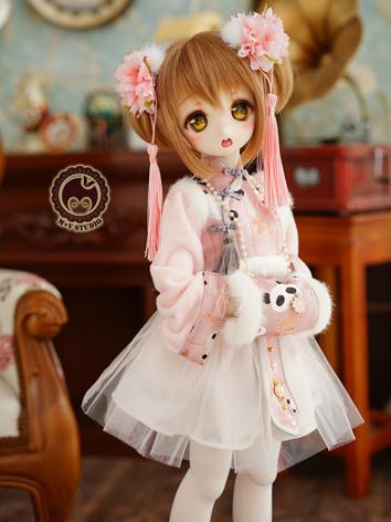BJD Clothes Girl Pink/Yellow Dress for MSD/MDD Size Ball-jointed Doll