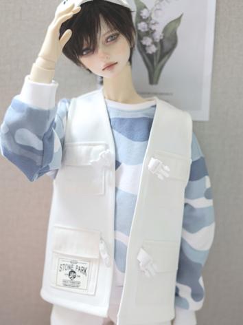 BJD Clothes White Waistcoat...