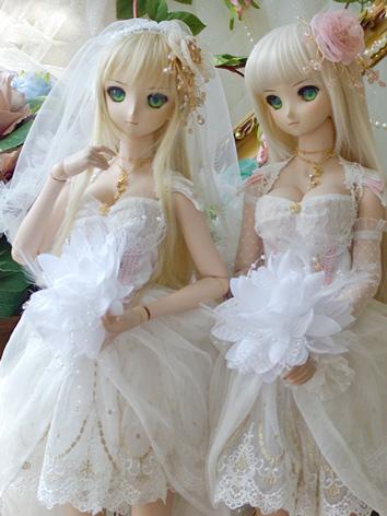 BJD Clothes Girl Wedding Dr...