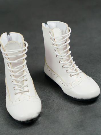 BJD Shoes Male/Boy White/Brown Leather Boots for YOSD/MSD/SD/70CM Size Ball-jointed Doll