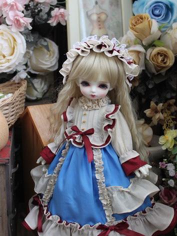 BJD Clothes Girl Blue Weste...