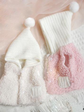 BJD Clothes Girl White/Pink Vest for YOSD Ball-jointed Doll