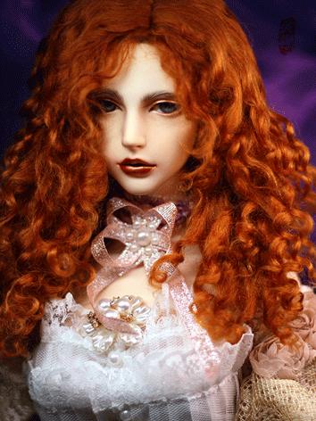 BJD 1/3 Wig Orange Long Curly Hair for SD Size Ball-jointed Doll