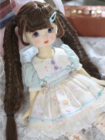 BJD Wig Girl Brown Braids H...