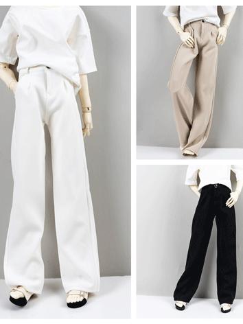 BJD Clothes Boy/Girl Camel Beige/White/Black Trousers for MSD/SD/POPO68/70cm+ Size Ball-jointed Doll