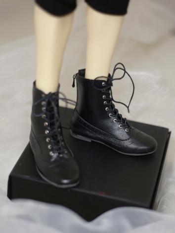 BJD Shoes Black Mid-tube Le...