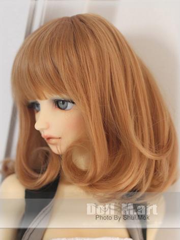 BJD Wig Dark Gold/Brown Mid...