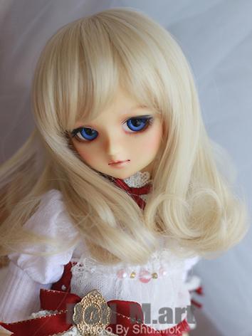 BJD Wig Light Gold Curly Ha...