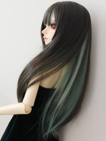 BJD Wig Black&Green Stylish...