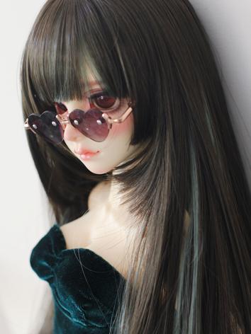BJD Wig Black&Green Stylish Long Hair for SD/MSD/70cm Size Ball Jointed Doll