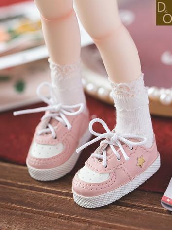 BJD Shoes 1/6 Pink Lace-up ...