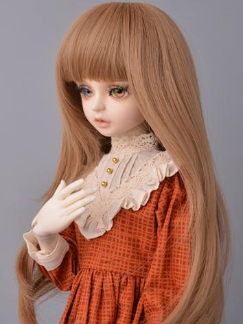 BJD Wig Girl Dark Khaki Lon...