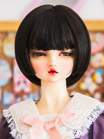 BJD Wig Girl Black Short Ha...