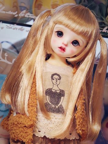 BJD Wig Girl Gold Long Stra...