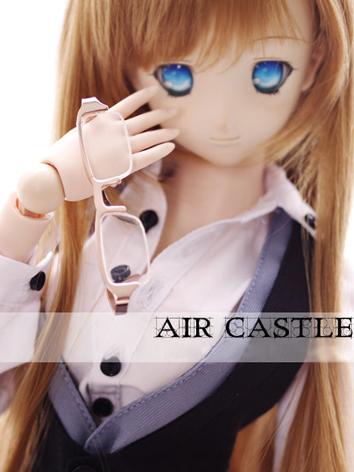 BJD Accessories Golden Half-rim Glasses for SD/DD Size Ball-jointed Doll