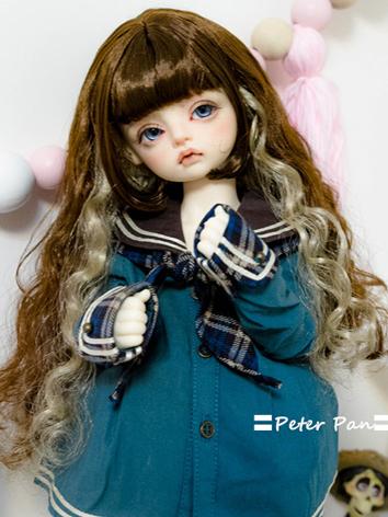 BJD Wig Girl Gold&Chocolate...