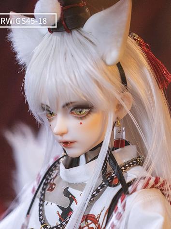 BJD Wig Silver White Long H...