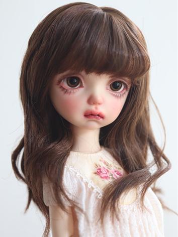 BJD Wig Brown Curls Long Ha...