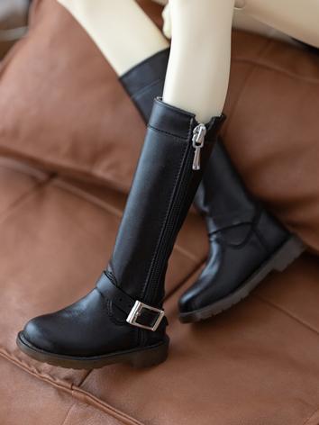 BJD Shoes Black Zipper Boot...