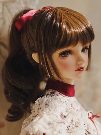 BJD Wig Girl Single Ponytai...