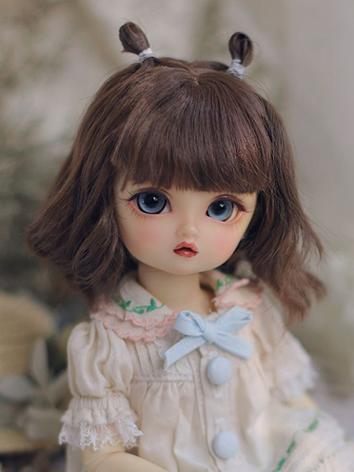 BJD Wig Girl Cute Brown Hai...