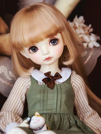 BJD Wig Girl Gold/Gray Long...