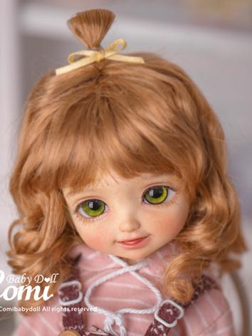 BJD Wig Girl Gold Brown Cur...