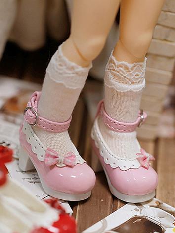 BJD Shoes Lace High Heels f...