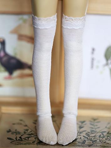 BJD White Long and Short Socks for YOSD/MSD/SD Size Ball-jointed Doll