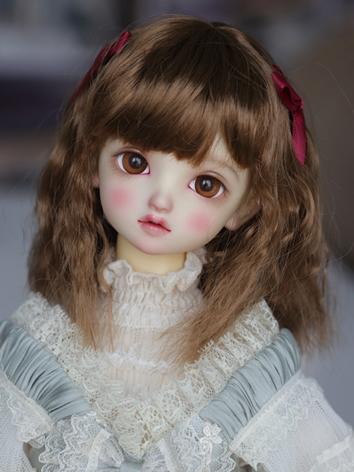 BJD Wig Girl Brown Curly Ha...