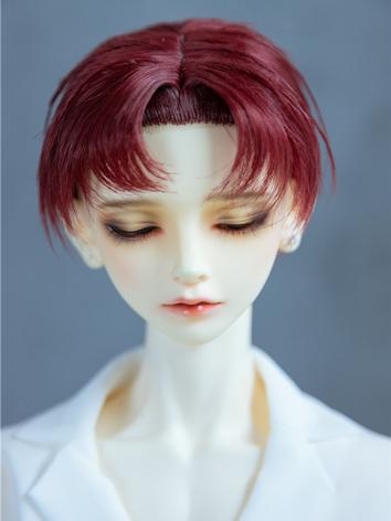 BJD Wig Wine Centre Parting...