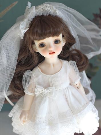 BJD Wig Girl Curly Hair for...