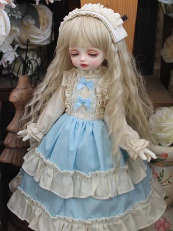 BJD Clothes Blue&Beige Dres...