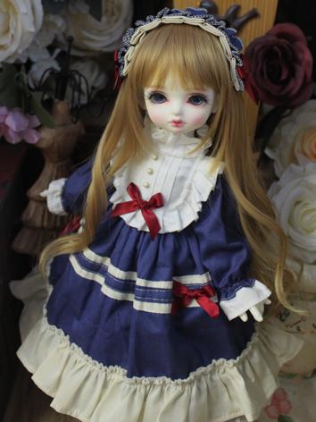 BJD Clothes Blue Retro Dres...