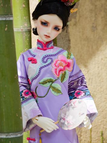 BJD Clothes Girl Purple Che...