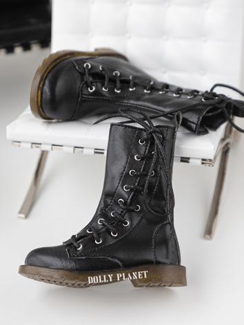 BJD Shoes Black Lace Up Boots for SD Size Ball-jointed Doll