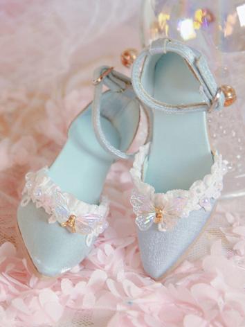 BJD Girl Shoes Black/Blue/White/Purple High Heels for SD/MDD size Ball-jointed Doll