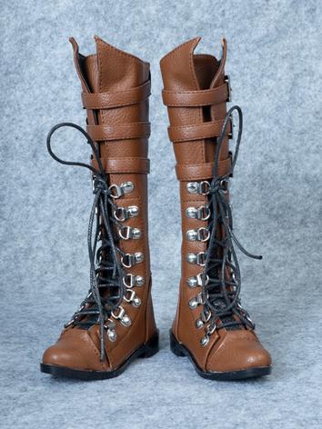 BJD Shoes Brown Handsome Boots for SD Size Ball-jointed Doll