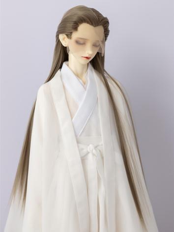 BJD Wig Maroon Basic Hair f...