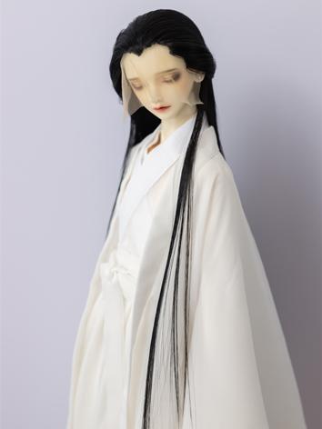 BJD Wig Black/Green Basic Hair for SD Size Ball-jointed Doll