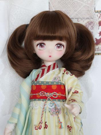 BJD Wig Dark Brown Hair for...