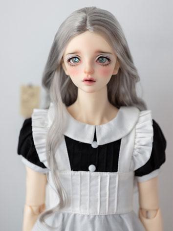 BJD Wig Silver Gray Long Ha...