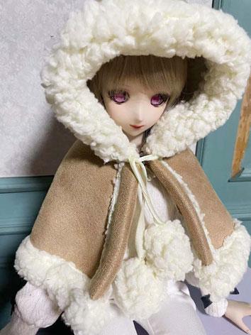 BJD Clothes Khaki Plush Cap...