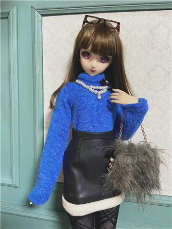 BJD Clothes Blue Sweater an...