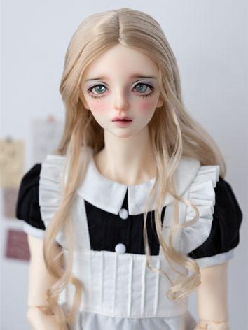 BJD Wig Milk Gold Curly Hai...